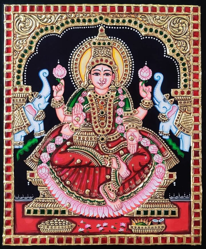 Gajalakshmi - Red Saree